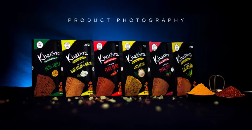Svaras khakhra product photography — showcasing the redesigned packaging and handcrafted snack