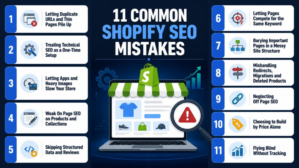 11 Common Shopify SEO Mistakes
